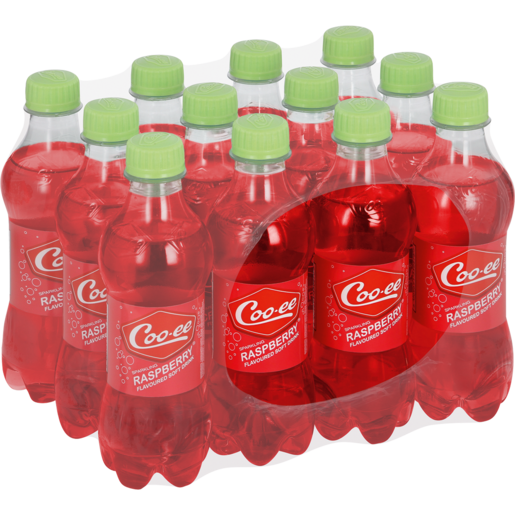 Coo-ee Raspberry Flavoured Soft Drink Bottles 12 x 300ml