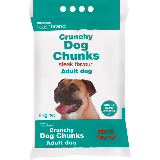 Checkers Housebrand Crunchy Steak Adult Dog Chunks 8kg