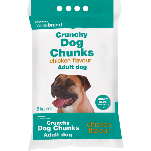 Checkers Housebrand Crunchy Chicken Flavoured Adult Dog Chunks 8kg
