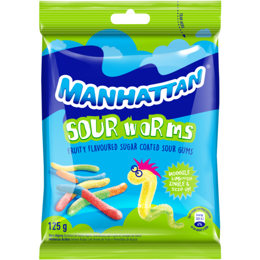Manhattan Sour Worms 125g 