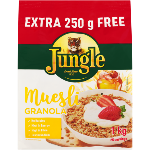 Jungle Energy Crunch Granola Muesli Cereal 750g