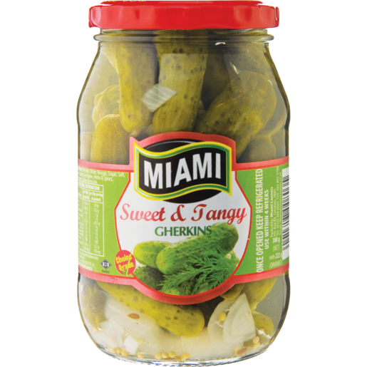 Miami Sweet & Tangy Gherkins 380g