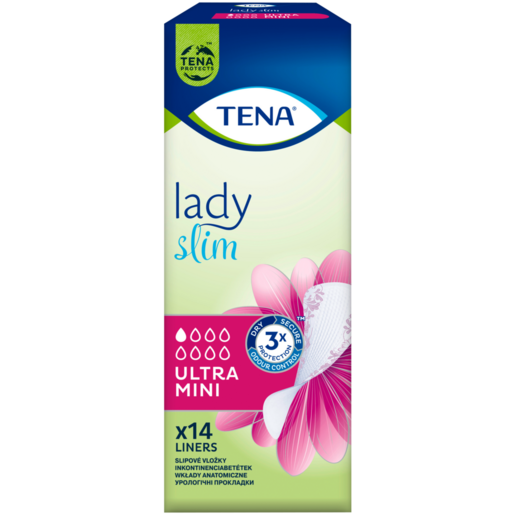 TENA Lady Slim Ultra Mini Incontinence Liners 14 Pack