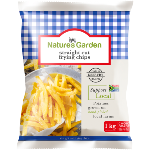 Nature's Garden Frozen Straight Cut Frying Chips 1kg 