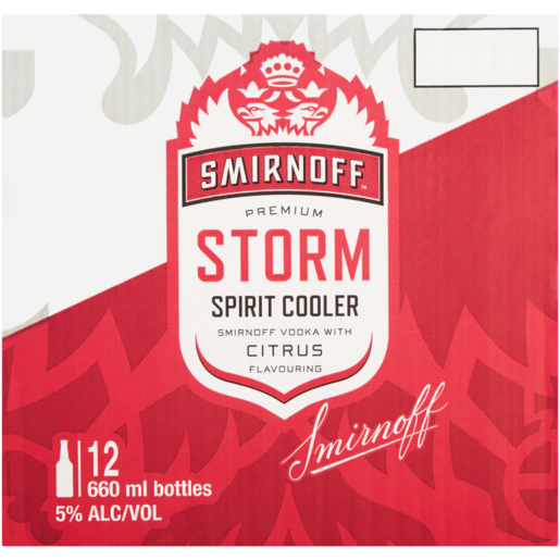 Smirnoff Storm Citrus Spirit Cooler 12 x 660ml 
