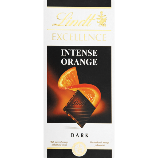 Lindt Excellence Dark Orange Chocolate Slab 100g
