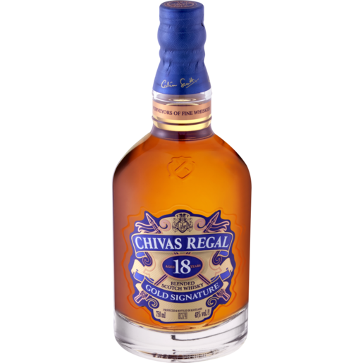 Chivas Regal 18 Year Old Gold Signature Blended Scotch Whisky Bottle 750ml