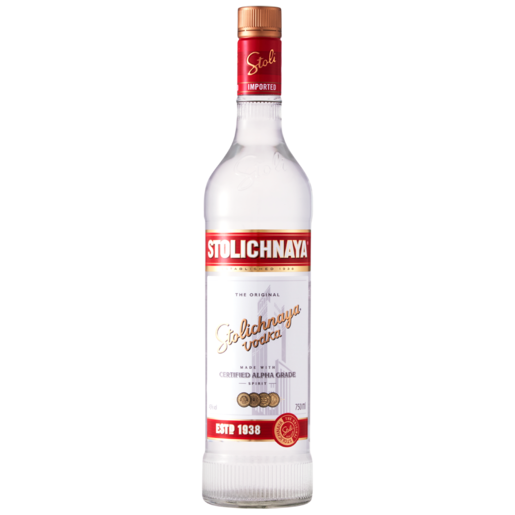Stolichnaya Original Premium Vodka Bottle 750ml
