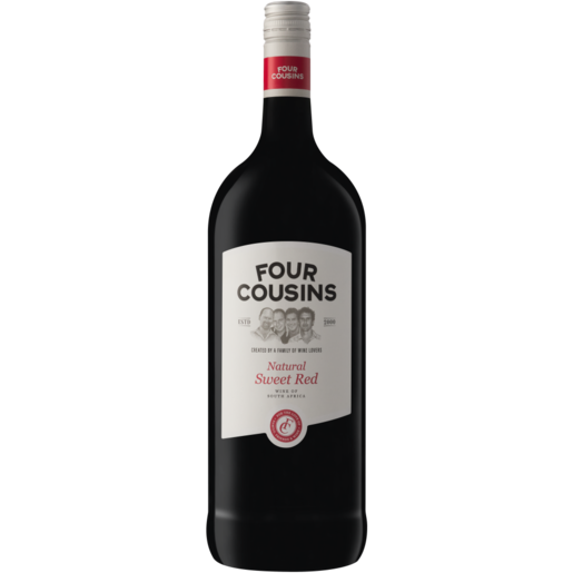 Four Cousins Natural Sweet Red Wine Bottle 1.5L