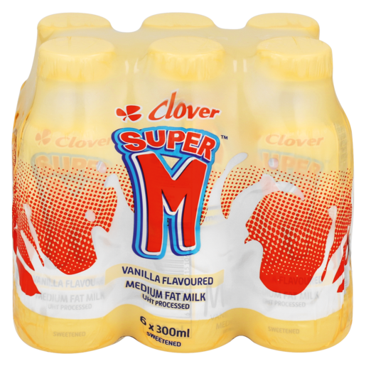 Super M Vanilla Flavoured Milk 6 x 300ml