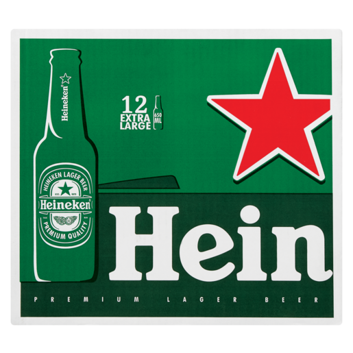 Heineken Premium Lager Beer Bottles 12 x 650ml
