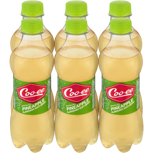 Coo-ee Pineapple Flavoured Sparkling Soft Drinks 6 x 300ml