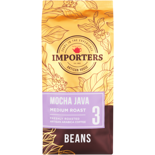 Importers Mocha Java 3 Strength Medium Roast Arabica Coffee Beans 250g