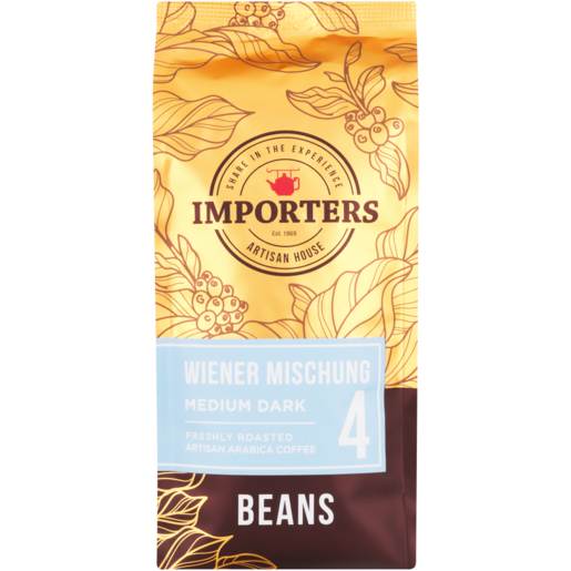 Importers Wiener Mischung 4 Strength Medium Dark Arabica Coffee Beans 250g