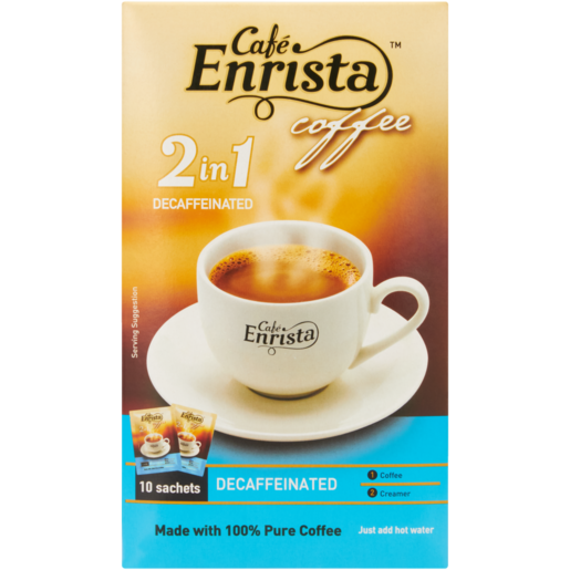 Café Enrista 2-In-1 Instant Decaffeinated Coffee Sticks 120g