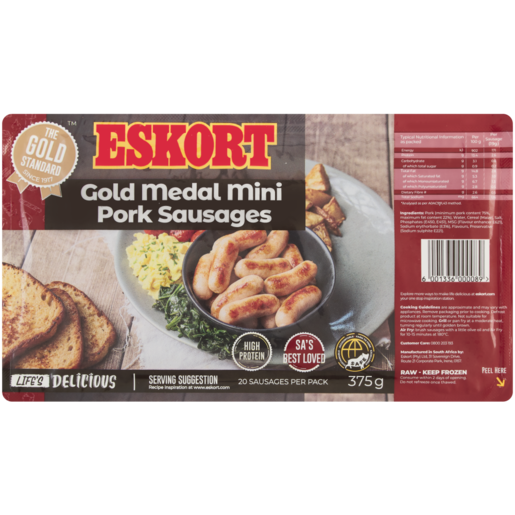 Eskort Frozen Gold Medal Mini Pork Sausage 375g