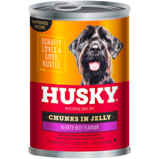 Husky Meatlovers Chunks In Jelly Hearty Beef Flavour 385g