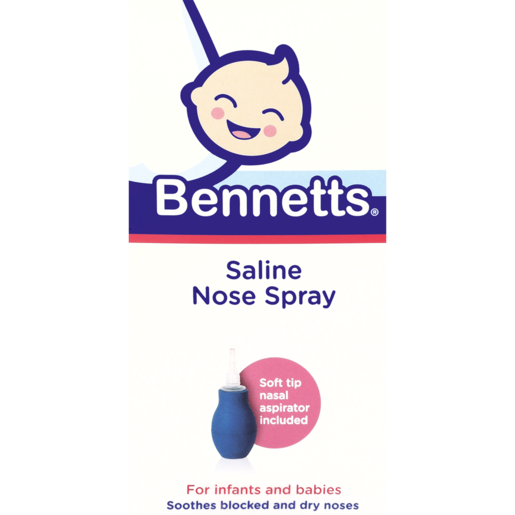 Bennetts Saline Nose Spray With Aspirator 30ml