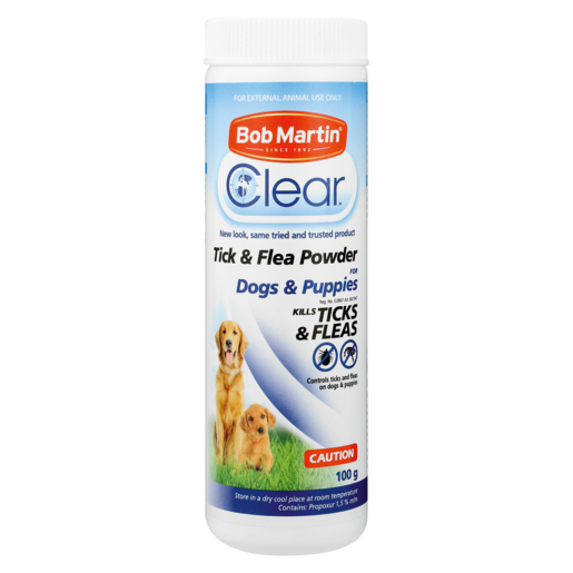 Bob Martin Tick & Flea Clear Powder For Dogs & Puppies 100g