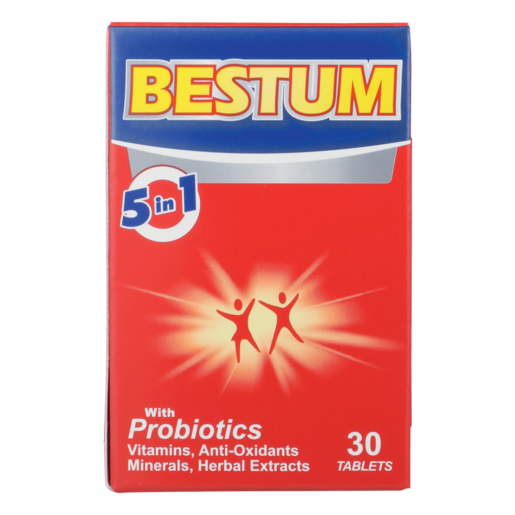 Bestum 5-In-1 Probiotic Multi-Nutrient Tablets 30 Pack