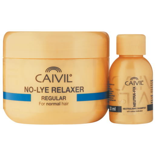 Caivil No-Lye Regular Relaxer 225ml & Caivil Neutra-Fix Neutralising Shampoo 50ml