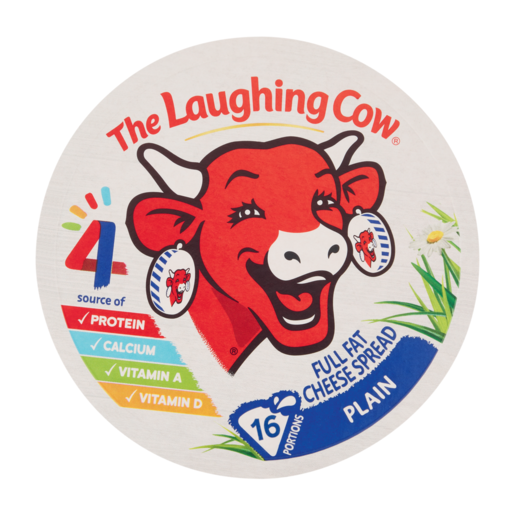 The Laughing Cow Plain Full Fat Cheese Spread Wedges 16 Pack