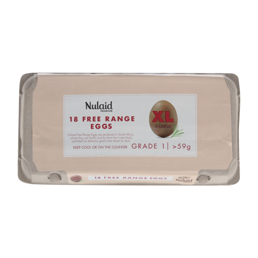 Nulaid Free Range Extra Large Eggs 18 Pack