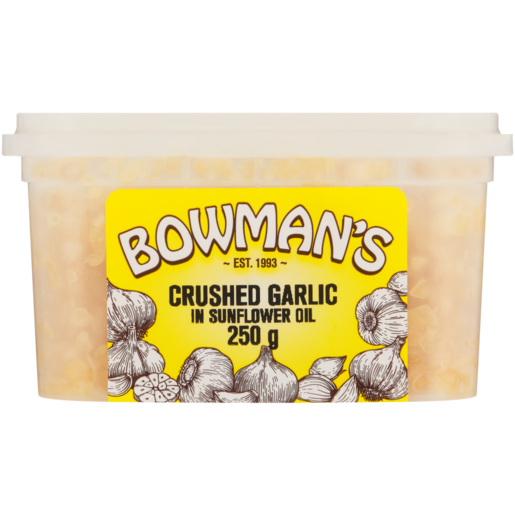 Bowman's Crushed Garlic In Sunflower Oil 250g 