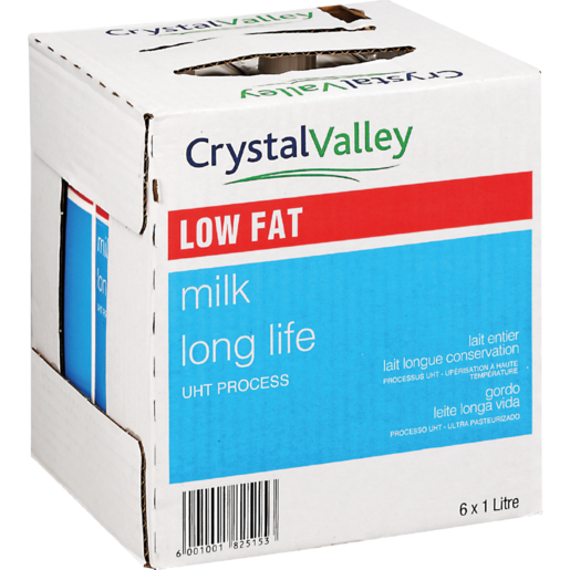 Crystal Valley UHT Low Fat Milk 6 x 1L