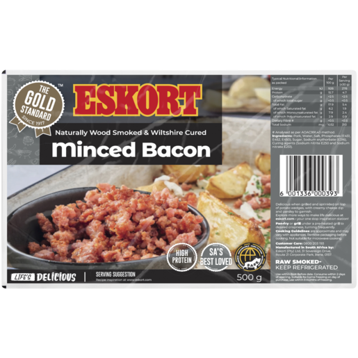 Eskort Wood Smoked Minced Bacon 500g