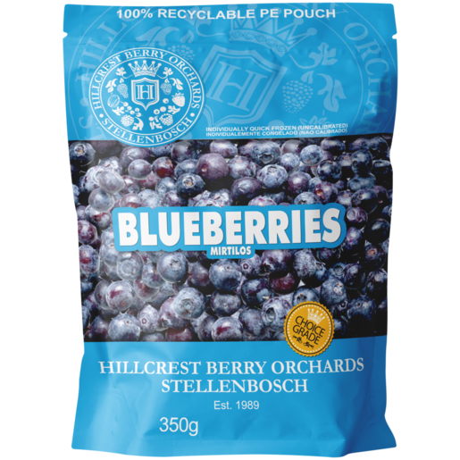 Hillcrest Berry Orchards Frozen Blueberries 350g