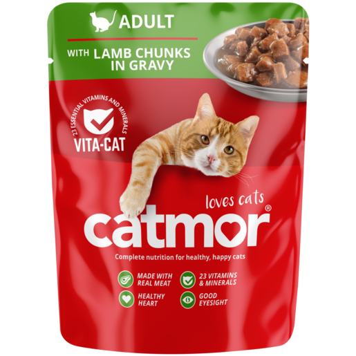 Catmor Lamb Chunks In Gravy Adult Wet Cat Food 70g