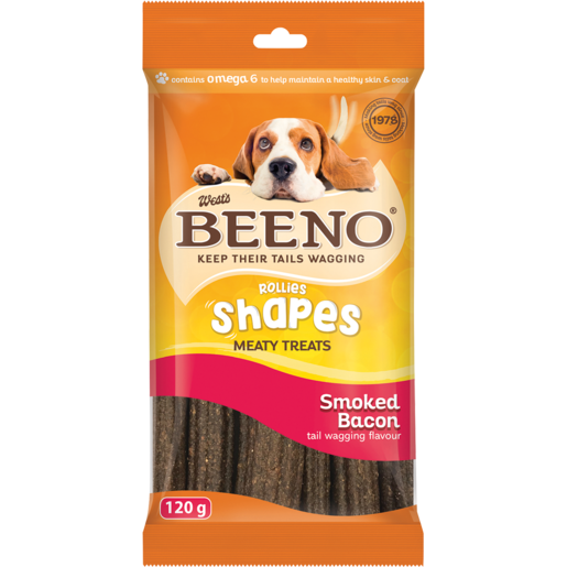 BEENO Smoked Bacon Flavoured Rollies Dog Treats 120g