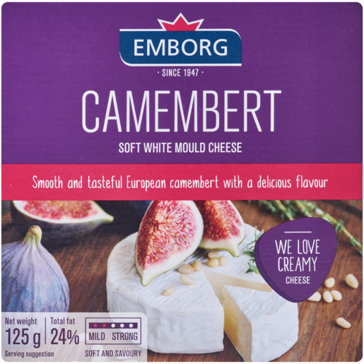Emborg Camembert Soft White Mould Cheese Pack 125g