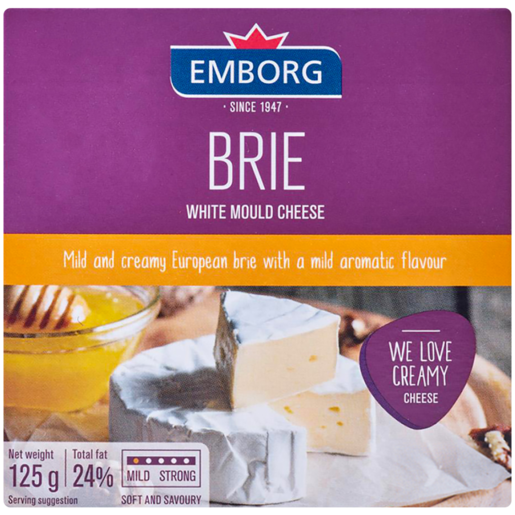 Emborg Brie White Mould Cheese Pack 125g