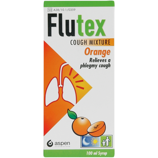 Flutex Orange Flavoured Cough Syrup 100ml