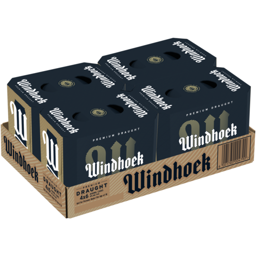 Windhoek Premium Draught Beer Cans 24 x 440ml