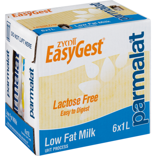 Parmalat EasyGest UHT Lactose Free Low Fat Milk Cartons 6 x 1L