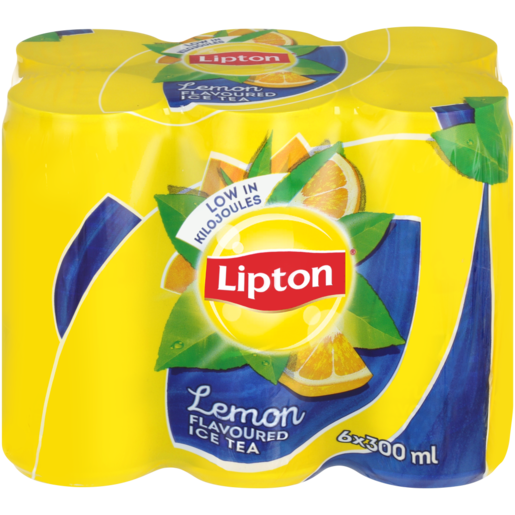 Lipton Lemon Flavoured Ice Tea Cans 6 x 300ml