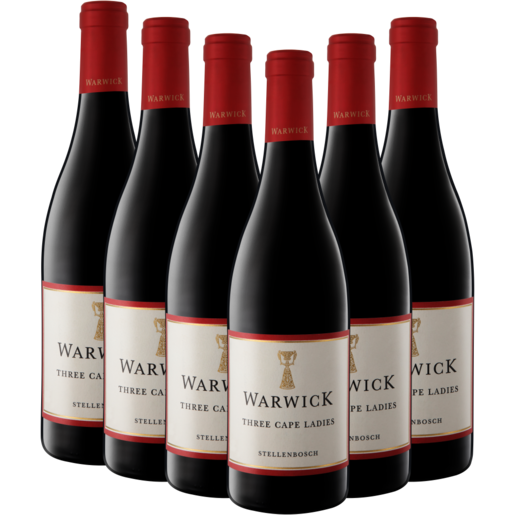Warwick Three Cape Ladies Red Wine Bottles 6 x 750ml