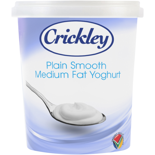 Crickley Plain Smooth Medium Fat Yoghurt 1kg