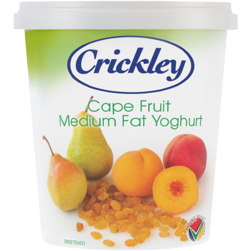 Crickley Medium Fat Cape Fruit Flavoured Yoghurt 1kg