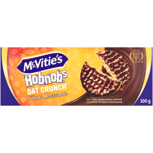 Mcvitie's Hobnobs Milk Chocolate Oat & Wholemeal Biscuits 300g 