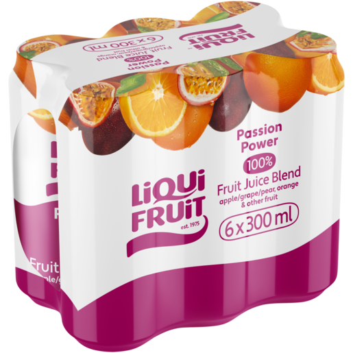 Liqui Fruit Passion Power Fruit Juice Blend 6 x 300ml