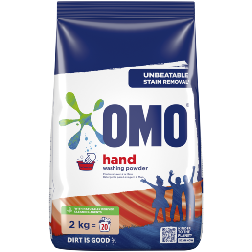 Omo Hand Washing Powder Detergent 2kg, Washing Powder, Laundry Detergent  & Fabric Softener, Cleaning, Household