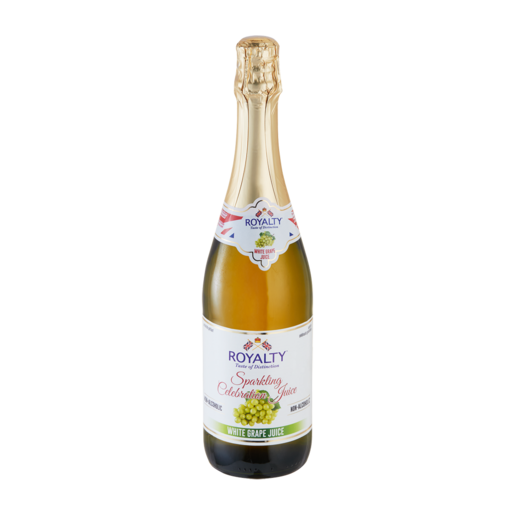 Royalty Sparkling Non-Alcoholic White Grape Juice Bottle 750ml