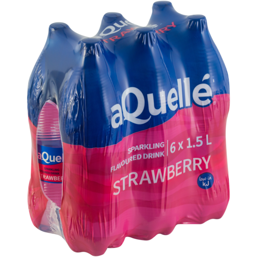 aQuellé Strawberry Flavoured Sparkling Drinks 6 x 1.5L