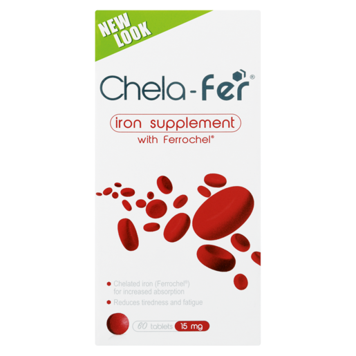 Chela-Fer Iron Supplement With Ferrochel 60 Pack