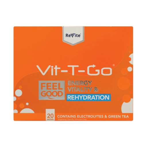 Revite Vit -T-Go Energy Supplement Sachets 20 Pack