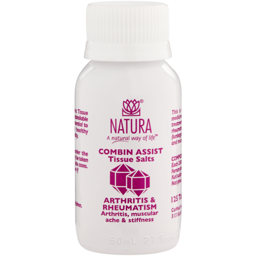 Natura Combin Assit Tissue Salts Arthritis & Rheumatism Tablets 125 Pack